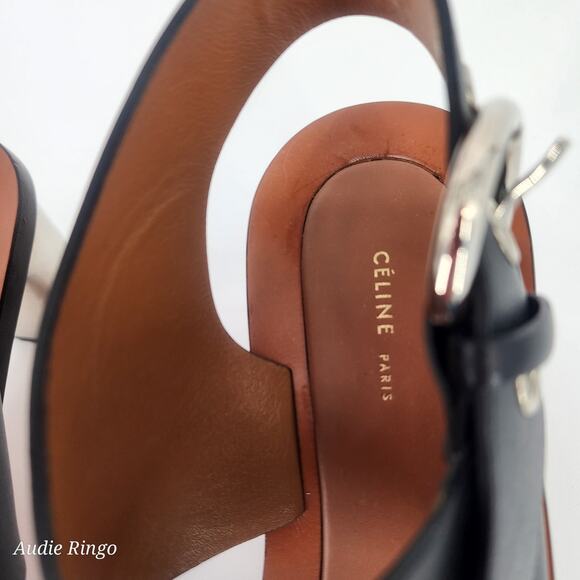 Céline by Phoebe Philo Silver Heel Leather Sandals 38.5 – Made in Italy - Picture 10 of 16